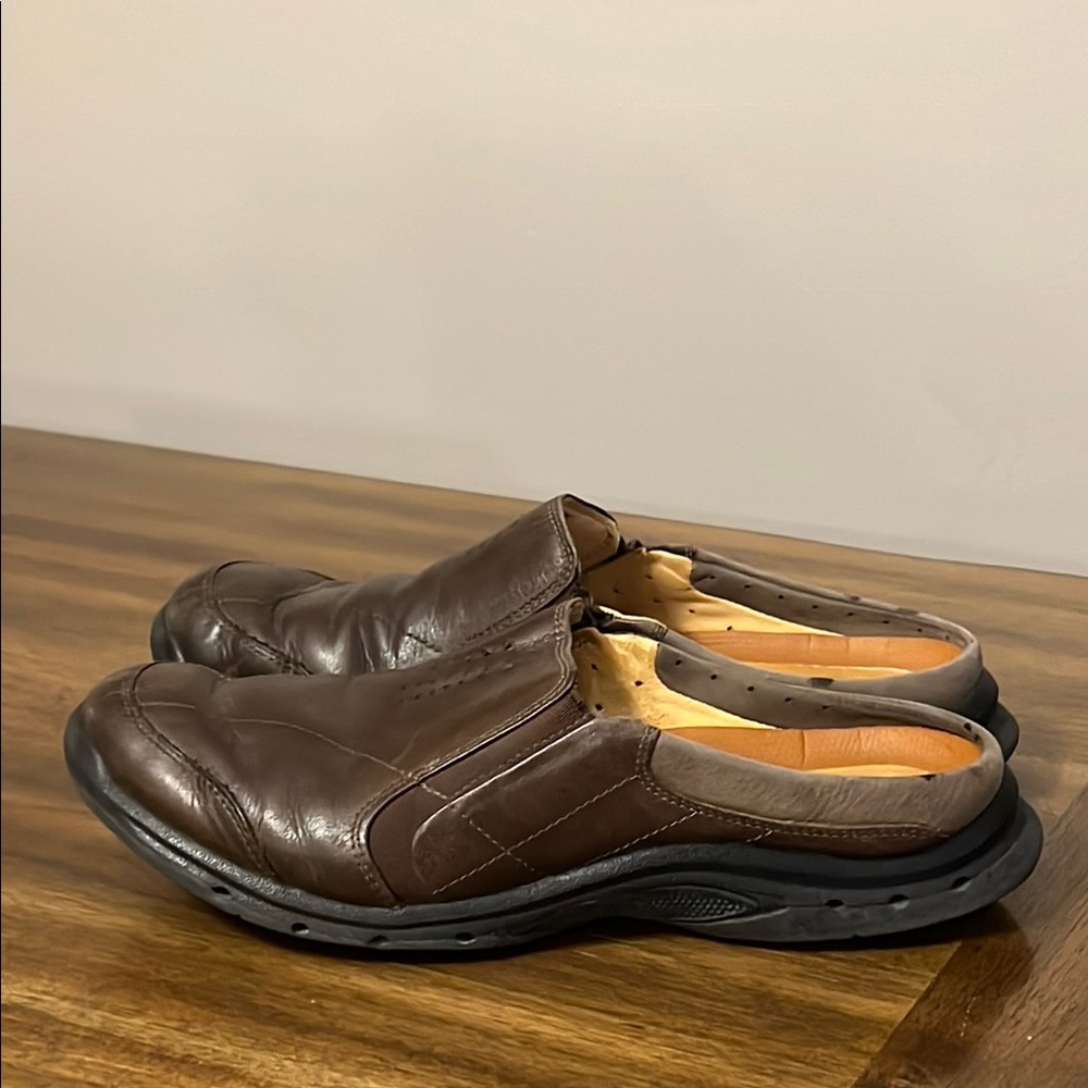 Clarks Unstructured Brown Slip On Slides Shoes Wo… - image 5